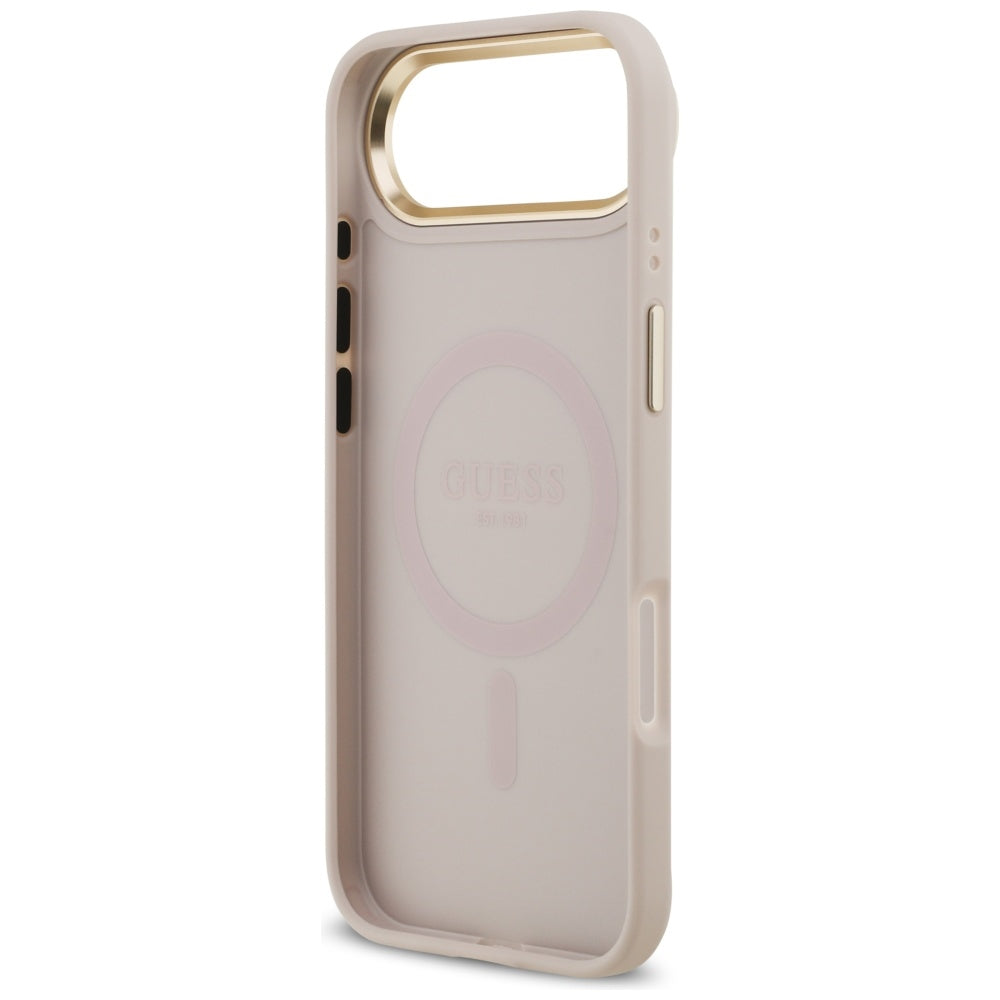 Husa MagSafe pentru Apple iPhone 17 Air, Guess, 4G Classic, Roz