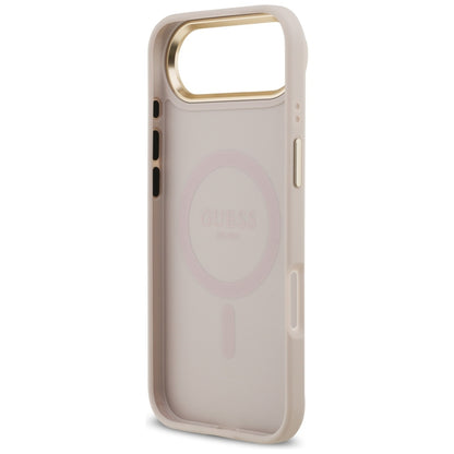 Husa MagSafe pentru Apple iPhone 17 Air, Guess, 4G Classic, Roz