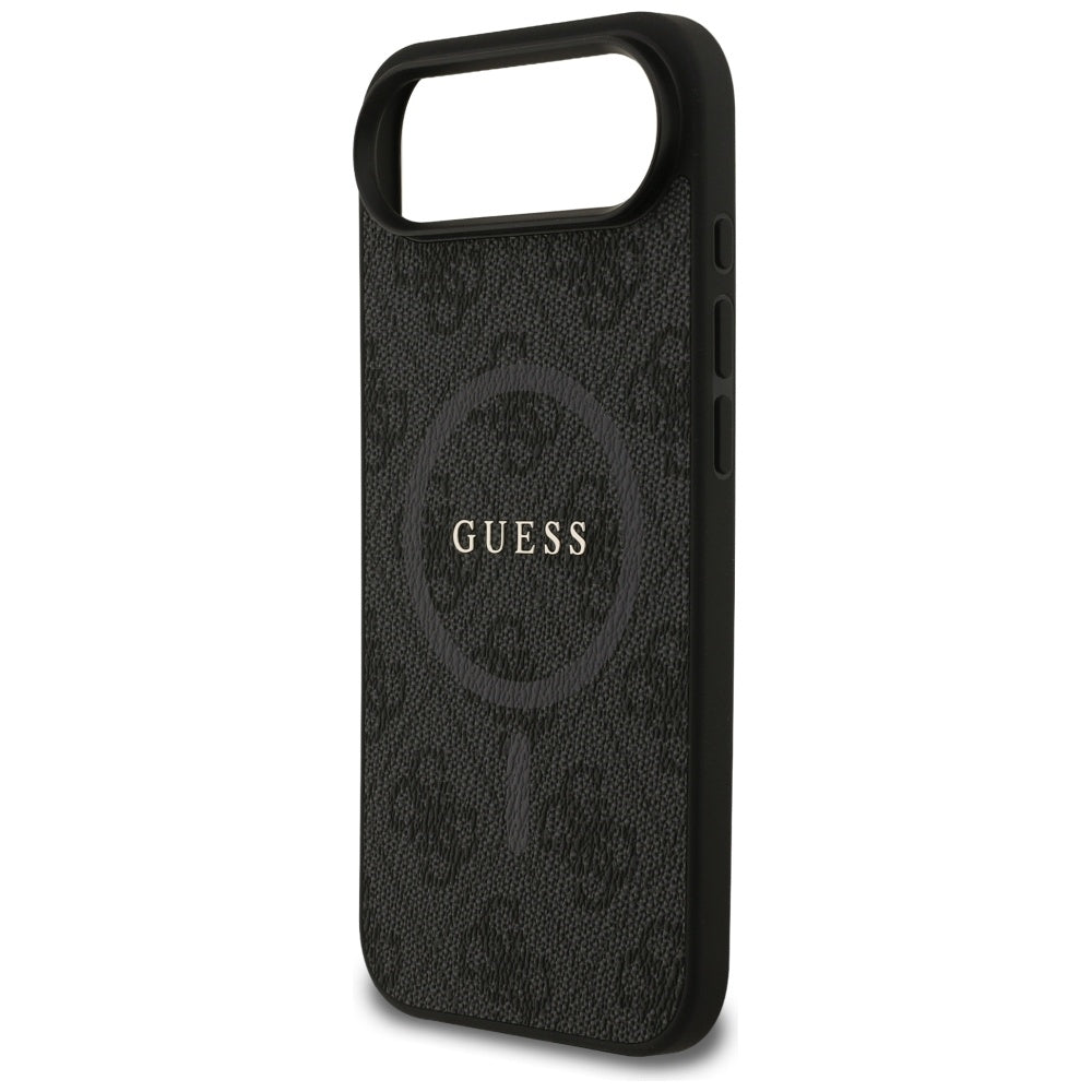 Husa MagSafe pentru Apple iPhone 17 Air, Guess, 4G Ring Classic Logo, Neagra