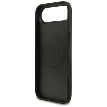 Husa MagSafe pentru Apple iPhone 17 Air, Guess, 4G Ring Classic Logo, Neagra