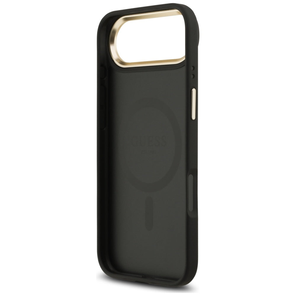 Husa MagSafe pentru Apple iPhone 17 Air, Guess, 4G Strass Logo, Neagra
