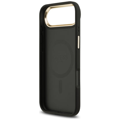 Husa MagSafe pentru Apple iPhone 17 Air, Guess, 4G Strass Logo, Neagra