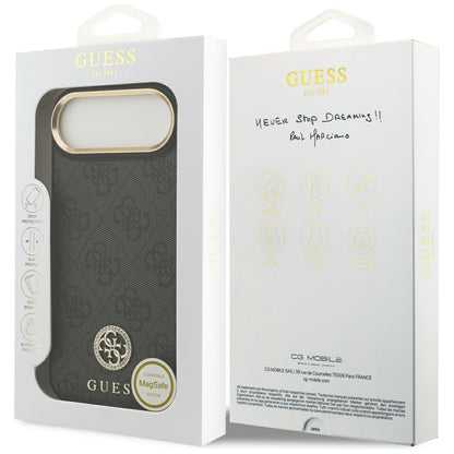 Husa MagSafe pentru Apple iPhone 17 Air, Guess, 4G Strass Logo, Neagra