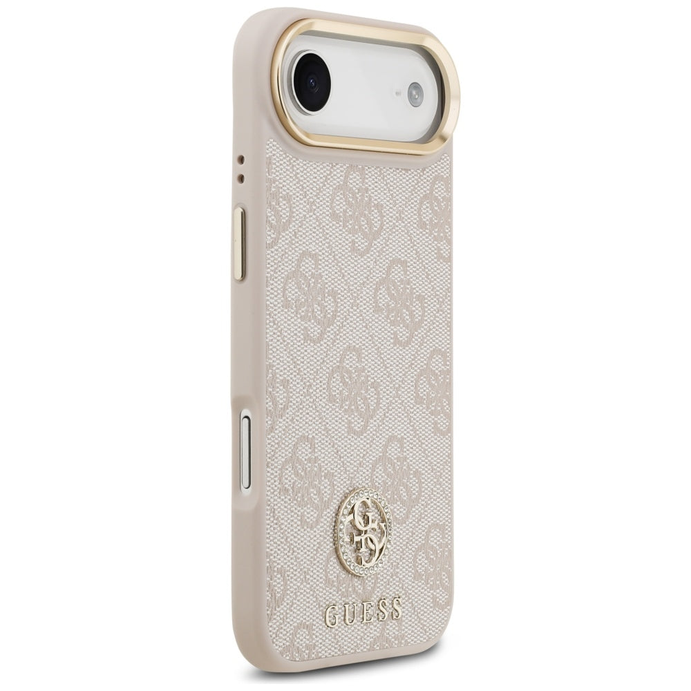 Husa MagSafe pentru Apple iPhone 17 Air, Guess, 4G Strass Logo, Roz