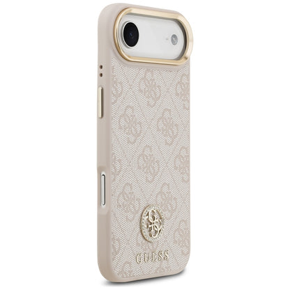 Husa MagSafe pentru Apple iPhone 17 Air, Guess, 4G Strass Logo, Roz