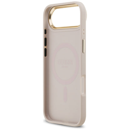 Husa MagSafe pentru Apple iPhone 17 Air, Guess, 4G Strass Logo, Roz