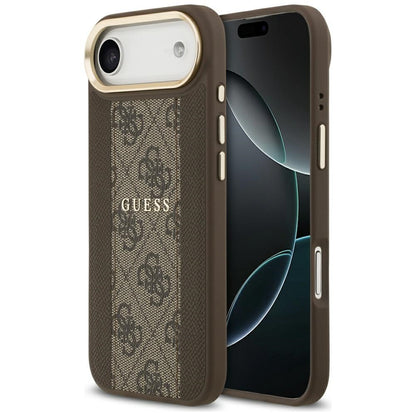 Husa MagSafe pentru Apple iPhone 17 Air, Guess, 4G Stripe, Maro