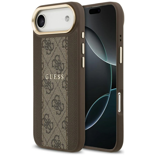 Husa MagSafe pentru Apple iPhone 17 Air, Guess, 4G Stripe, Maro