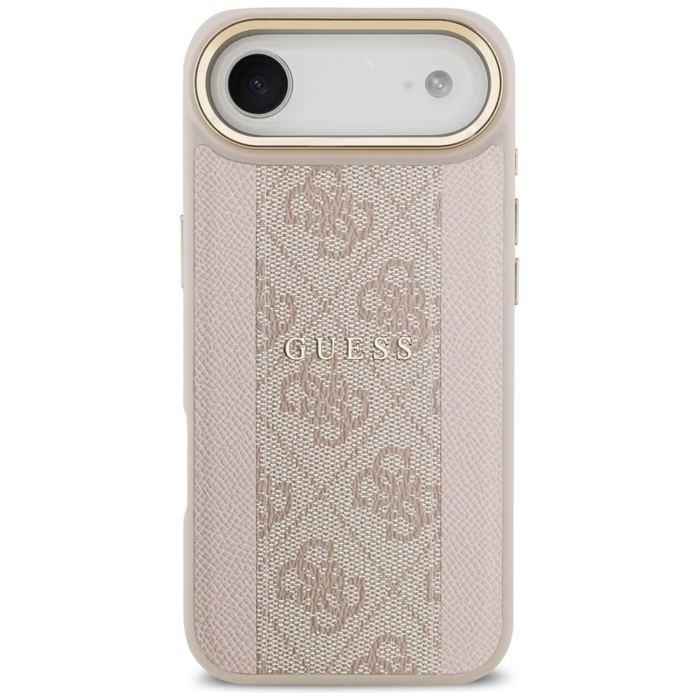 Husa MagSafe pentru Apple iPhone 17 Air, Guess, 4G Stripe, Roz