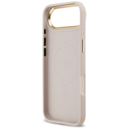 Husa MagSafe pentru Apple iPhone 17 Air, Guess, 4G Stripe, Roz
