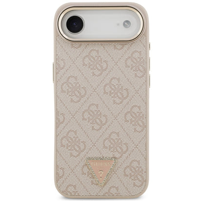 Husa MagSafe pentru Apple iPhone 17 Air, Guess, 4G Triangle Logo, Roz Aurie