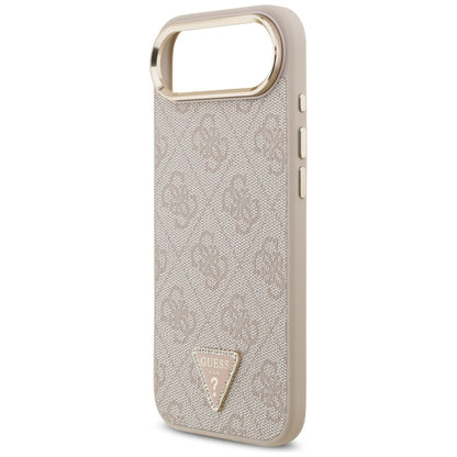 Husa MagSafe pentru Apple iPhone 17 Air, Guess, 4G Triangle Logo, Roz Aurie