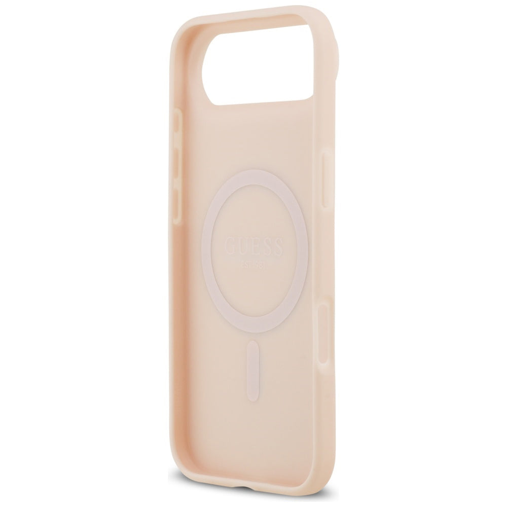 Husa MagSafe pentru Apple iPhone 17 Air, Guess, Grained Flowers, Roz