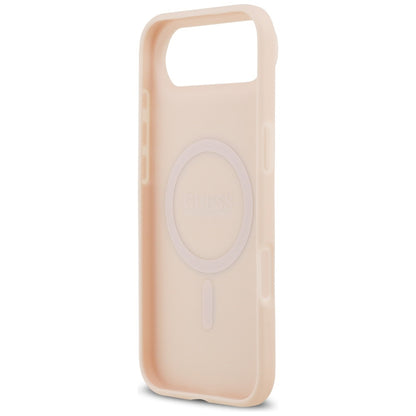 Husa MagSafe pentru Apple iPhone 17 Air, Guess, Grained Flowers, Roz