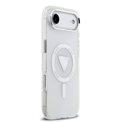 Husa MagSafe pentru Apple iPhone 17 Air, Guess, IML Gradient Triangle Logo, Transparenta