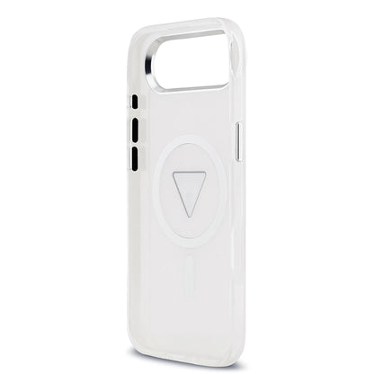 Husa MagSafe pentru Apple iPhone 17 Air, Guess, IML Gradient Triangle Logo, Transparenta