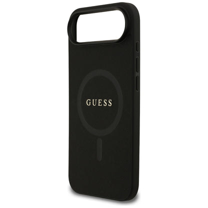 Husa MagSafe pentru Apple iPhone 17 Air, Guess, Saffiano Classic Logo, Neagra
