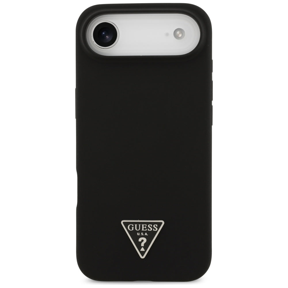 Husa MagSafe pentru Apple iPhone 17 Air, Guess, Triangle Logo, Neagra
