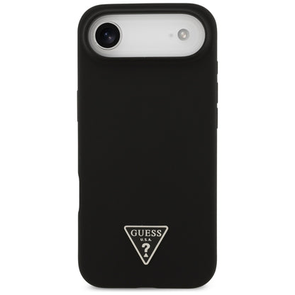 Husa MagSafe pentru Apple iPhone 17 Air, Guess, Triangle Logo, Neagra