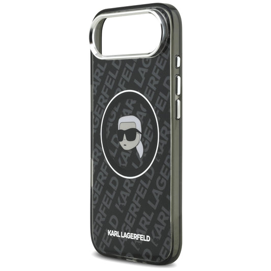 Husa MagSafe pentru Apple iPhone 17 Air, Karl Lagerfeld, IML Karl`s Head, Neagra