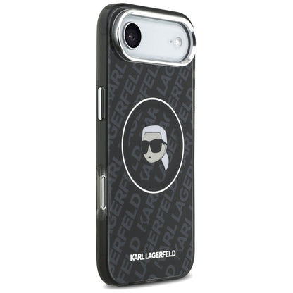 Husa MagSafe pentru Apple iPhone 17 Air, Karl Lagerfeld, IML Karl`s Head, Neagra