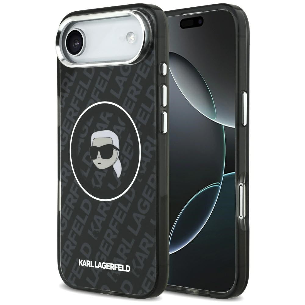 Husa MagSafe pentru Apple iPhone 17 Air, Karl Lagerfeld, IML Karl`s Head, Neagra