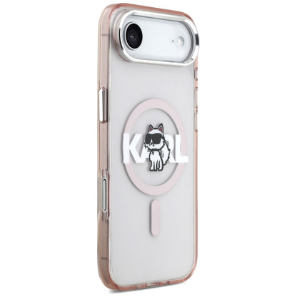 Husa MagSafe pentru Apple iPhone 17 Air, Karl Lagerfeld, IML Sketch Logo Choupette, Roz