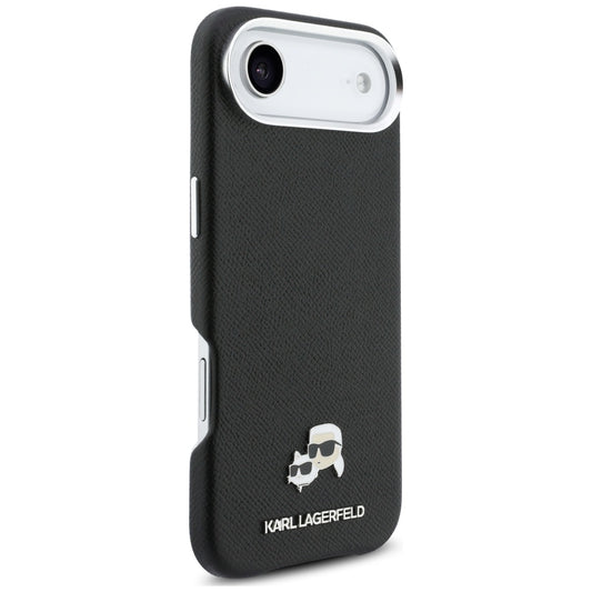 Husa MagSafe pentru Apple iPhone 17 Air, Karl Lagerfeld, Karl & Choupette Head's Pin, Neagra