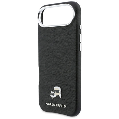 Husa MagSafe pentru Apple iPhone 17 Air, Karl Lagerfeld, Karl & Choupette Head's Pin, Neagra