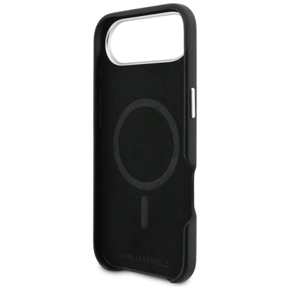 Husa MagSafe pentru Apple iPhone 17 Air, Karl Lagerfeld, Karl & Choupette Head's Pin, Neagra