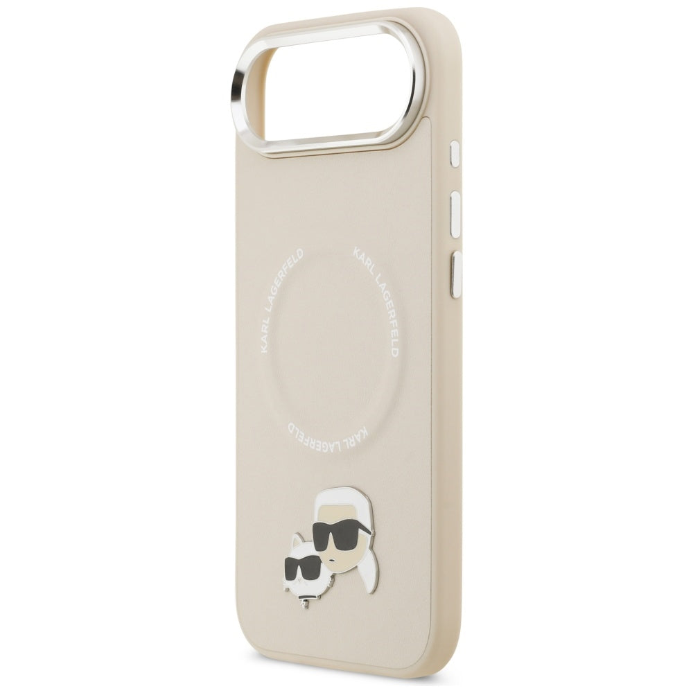 Husa MagSafe pentru Apple iPhone 17 Air, Karl Lagerfeld, Karl & Choupette Pins, Bej