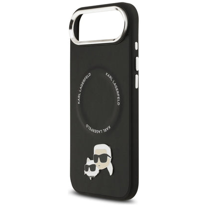 Husa MagSafe pentru Apple iPhone 17 Air, Karl Lagerfeld, Karl & Choupette Pins, Neagra
