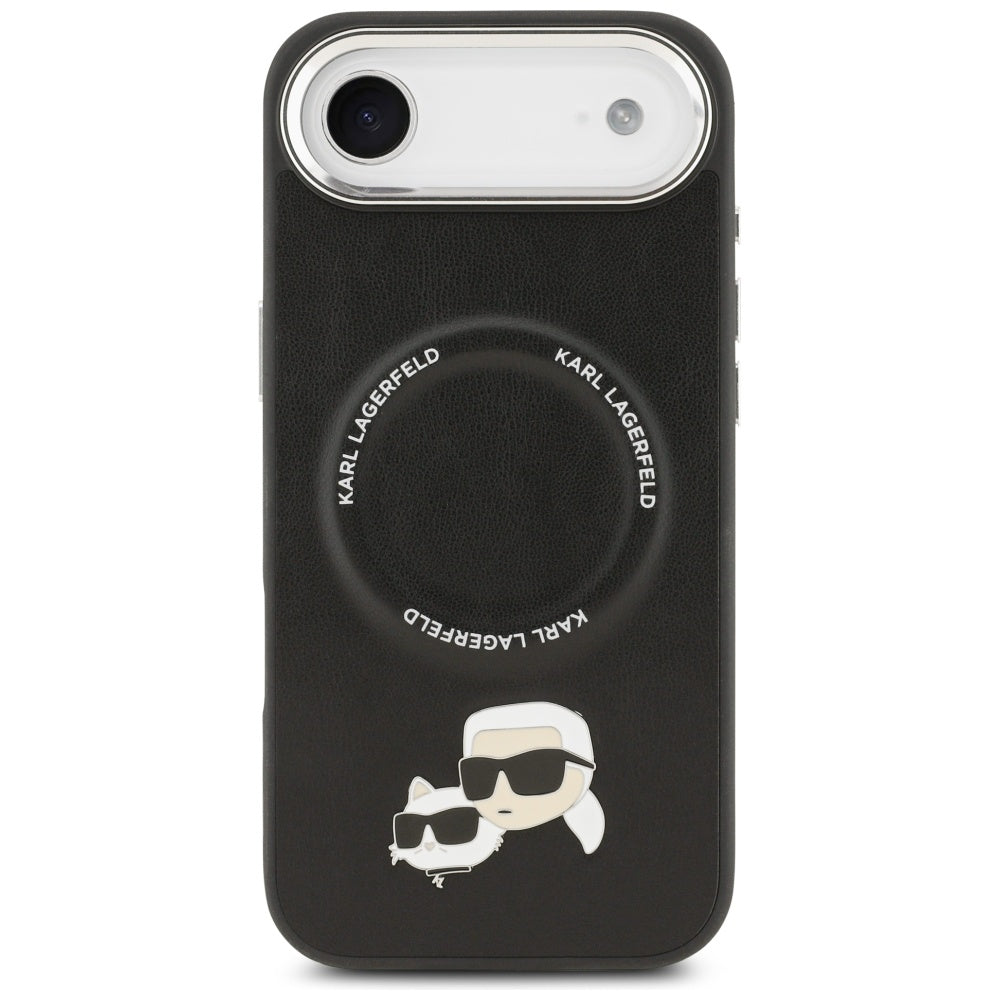 Husa MagSafe pentru Apple iPhone 17 Air, Karl Lagerfeld, Karl & Choupette Pins, Neagra