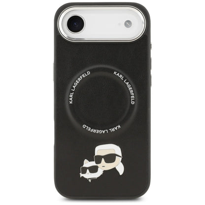 Husa MagSafe pentru Apple iPhone 17 Air, Karl Lagerfeld, Karl & Choupette Pins, Neagra