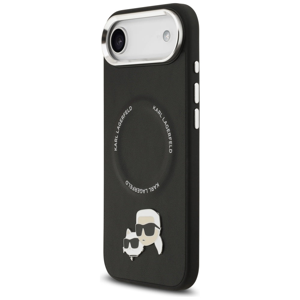 Husa MagSafe pentru Apple iPhone 17 Air, Karl Lagerfeld, Karl & Choupette Pins, Neagra