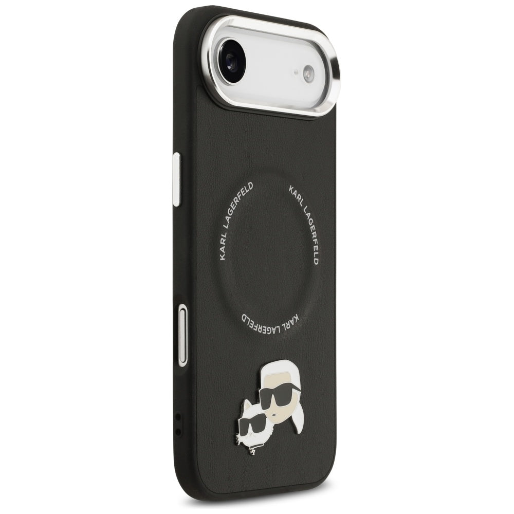 Husa MagSafe pentru Apple iPhone 17 Air, Karl Lagerfeld, Karl & Choupette Pins, Neagra