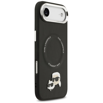 Husa MagSafe pentru Apple iPhone 17 Air, Karl Lagerfeld, Karl & Choupette Pins, Neagra