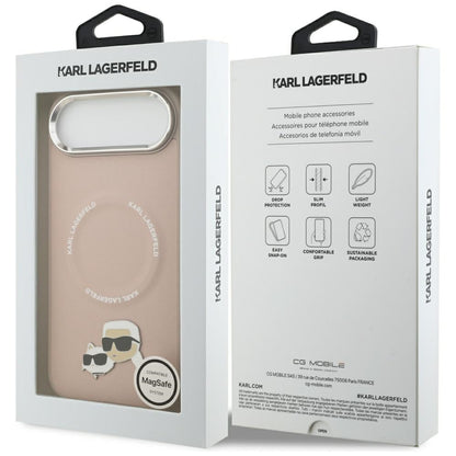 Husa MagSafe pentru Apple iPhone 17 Air, Karl Lagerfeld, Karl & Choupette Pins, Roz