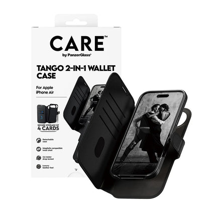 Husa MagSafe pentru Apple iPhone 17 Air, PanzerGlass, Care Feature Tango Two-in-One, Neagra