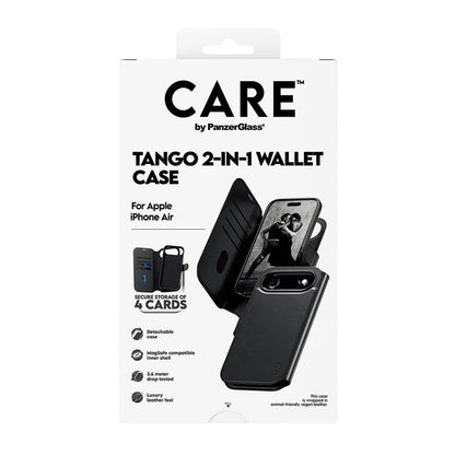 Husa MagSafe pentru Apple iPhone 17 Air, PanzerGlass, Care Feature Tango Two-in-One, Neagra