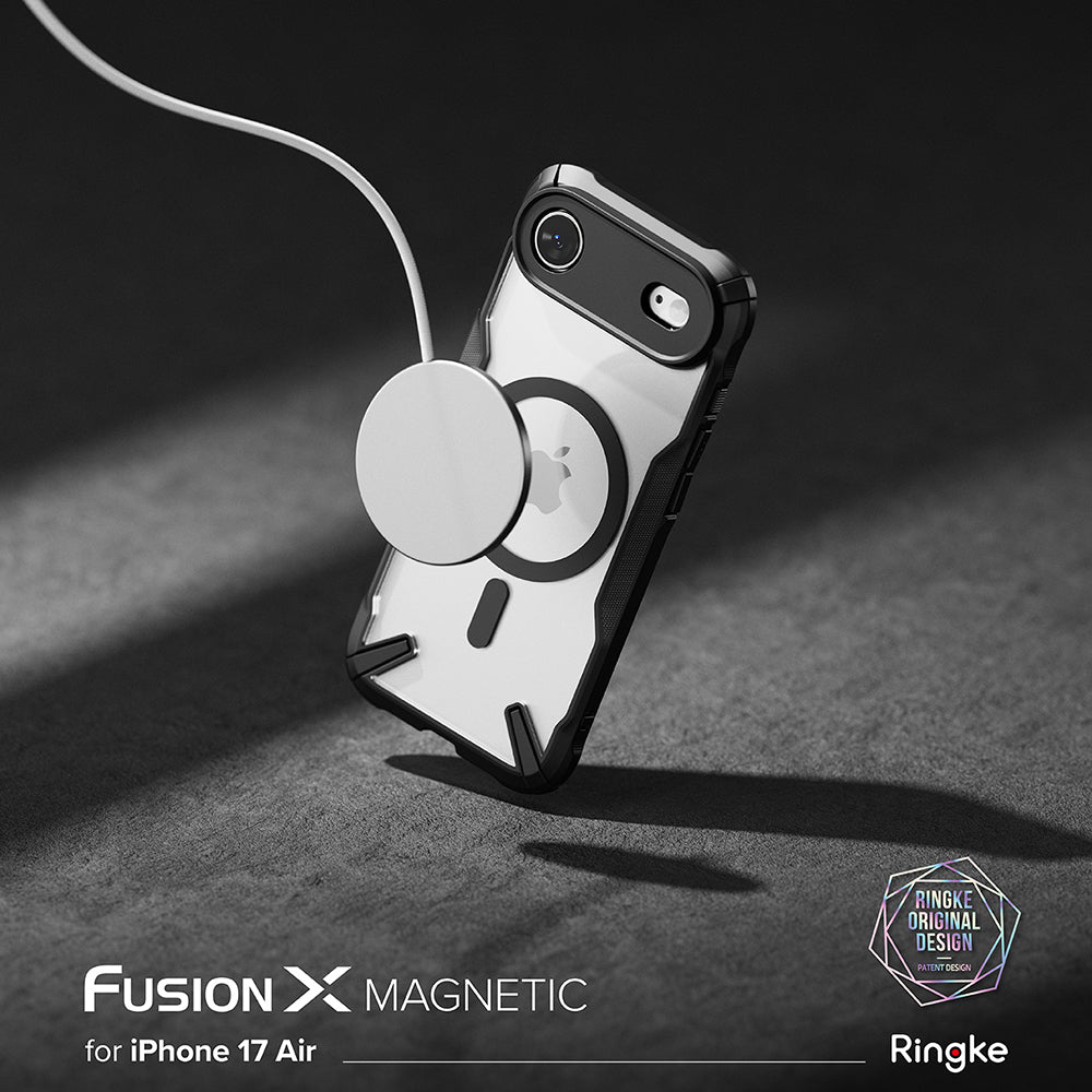 Husa MagSafe pentru Apple iPhone 17 Air, Ringke, Fusion X, Neagra