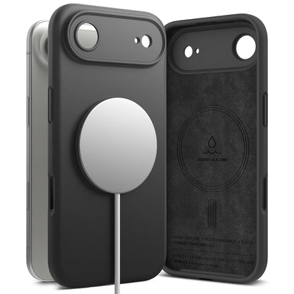 Husa MagSafe pentru Apple iPhone 17 Air, Ringke, Silicone, Neagra