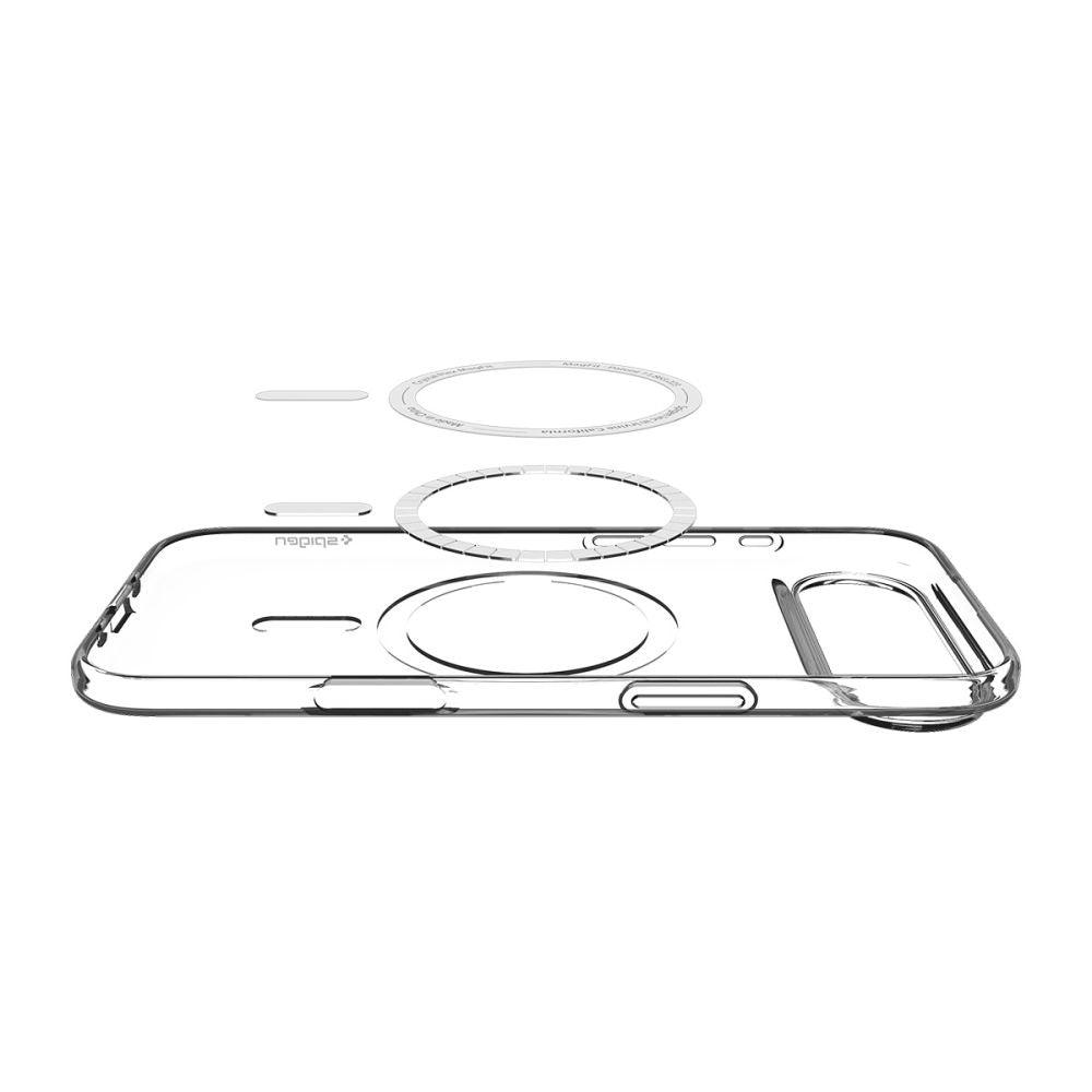 Husa MagSafe pentru Apple iPhone 17 Air, Spigen, Liquid Crystal , Alba