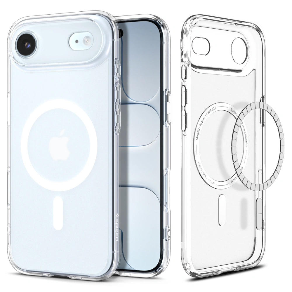 Husa MagSafe pentru Apple iPhone 17 Air, Spigen, Ultra Hybrid, Alba Satinata