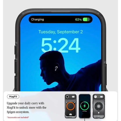 Husa MagSafe pentru Apple iPhone 17 Air, Spigen, Ultra Hybrid Classic, Neagra