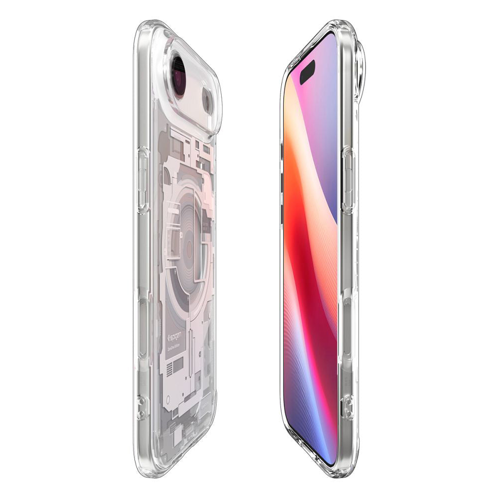 Husa MagSafe pentru Apple iPhone 17 Air, Spigen, Ultra Hybrid Zero One, Alba