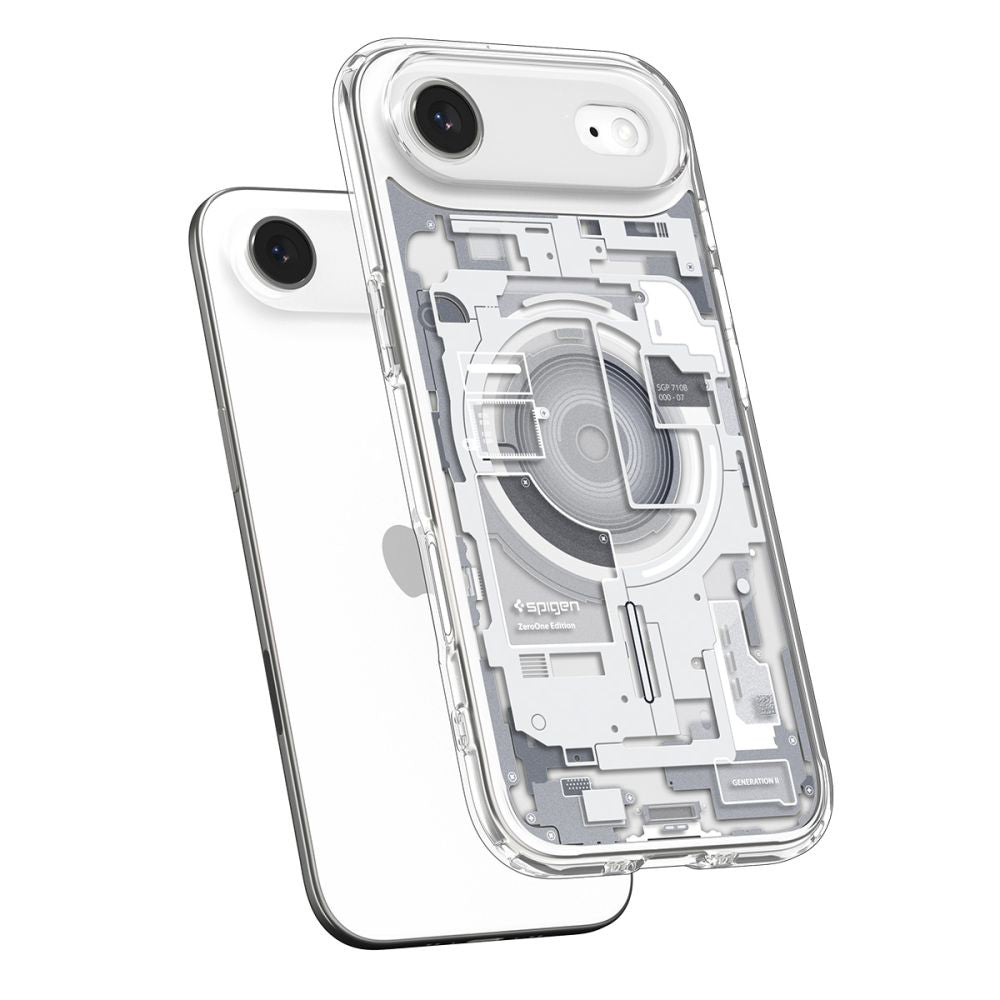 Husa MagSafe pentru Apple iPhone 17 Air, Spigen, Ultra Hybrid Zero One, Alba