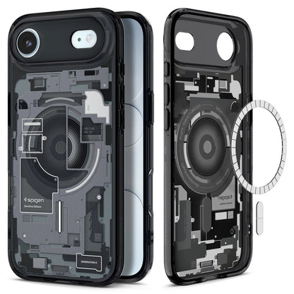 Husa MagSafe pentru Apple iPhone 17 Air, Spigen, Ultra Hybrid Zero One, Neagra