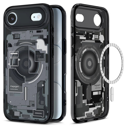 Husa MagSafe pentru Apple iPhone 17 Air, Spigen, Ultra Hybrid Zero One, Neagra