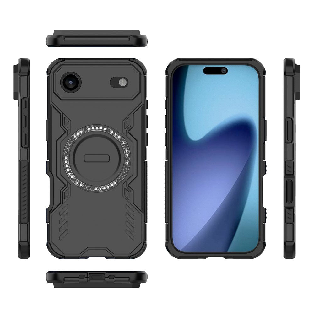 Husa MagSafe pentru Apple iPhone 17 Air, Techsuit, ArmorMag, Neagra